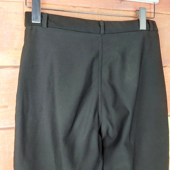 Vintage suede front high rise stretch black pants size Medium - Picture 7 of 9
